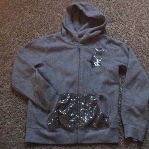 Zippered fleece hoodie